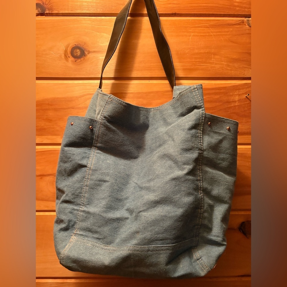 Denim Victoria Secret Tote Bag - Picture 6 of 9